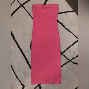 BRAND NEW ZARA Strapless Stretch Knit Dress (Pink, Small)